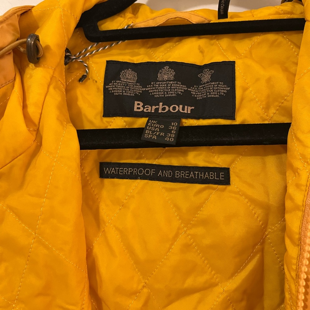 Amazing Yellow Barbour! NEVER WORN